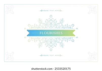 colorful ornament greeting card vector template