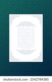 colorful ornament greeting card vector template