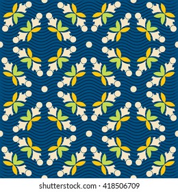 Colorful ornament pattern vector tile for multipurpose use in design