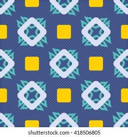 Colorful ornament pattern vector tile for multipurpose use in design
