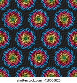 Colorful ornament pattern vector tile for multipurpose use in design