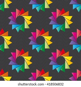 Colorful ornament pattern vector tile for multipurpose use in design