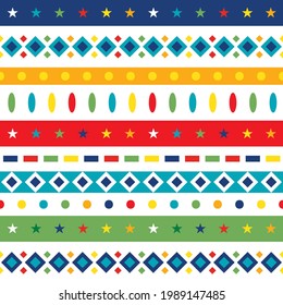 colorful ornament seamless pattern design