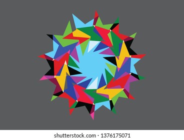 colorful ornament shape set