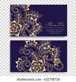 Colorful ornamental business card element