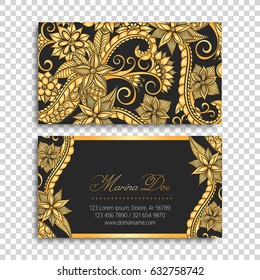 Colorful ornamental business card element