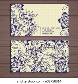 Colorful ornamental business card element