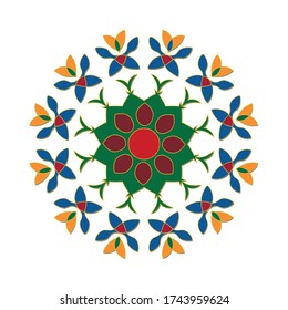 Fondo de diseño ornamental colorido Vector Premium 