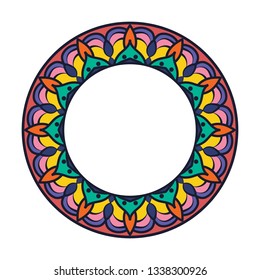Colorful ornamental frames