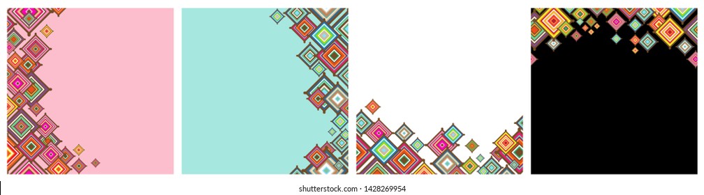 Colorful ornamental graphic design seamless wallpaper.Northeastern Thailand or Isan art decorative design.For Thai or Isan,Esan conceptual design.And use to showing or presentation. - Vector