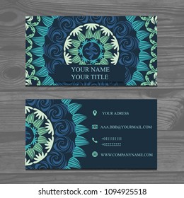 colorful ornamental id business card 