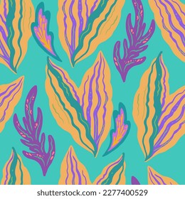 Colorful ornamental psychedelic pattern. Funky texture with colorful abstract organic shapes.