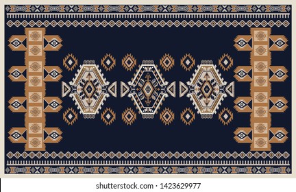 Colorful ornamental vector design for rug, carpet, tapis, yoga mat. Persian, Turkey rug, textile. Geometric floral backdrop. Abstract ornament with decorative elements. Rectangular geometric template
