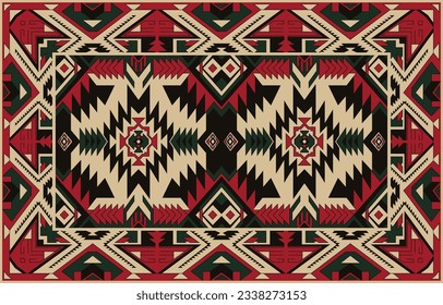 Colorful ornamental vector design for rug, tapis, yoga mat. Geometric ethnic clipart. Arabian ornamental carpet with decorative elements.Persian carpet,