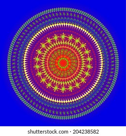 Colorful ornamental vector mandala