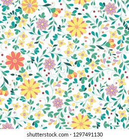 Colorful and ornate ethnic pattern. Mexican embroidery seamless pattern. Vector textile background.