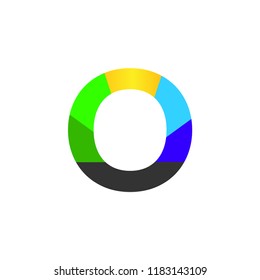 Colorful O-shaped vector logo concept