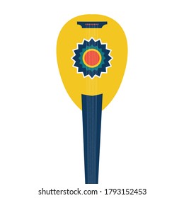 Colorful Oud Vector Drawing (Musical Instrument)