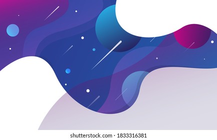 Colorful outer space abstract background, design, banner, artwork. Cool background design for posters. Vector illustration