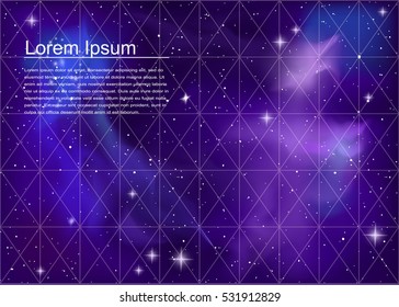 Colorful Outer Space background with Nebula. Vector illustration