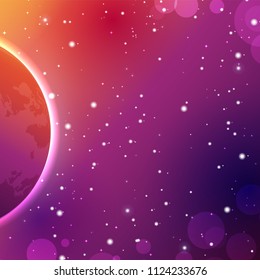 Colorful outer space background. Vector astrology mystic illustration.