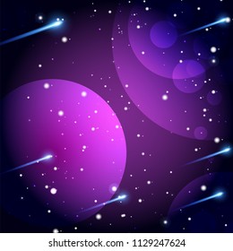 Colorful outer space background. Vector astrology mystic illustration