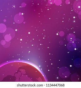 Colorful outer space background. Vector astrology mystic illustration