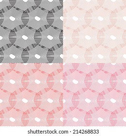 Colorful oval abstract set 