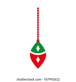 colorful oval ball hanging merry christmas decoration