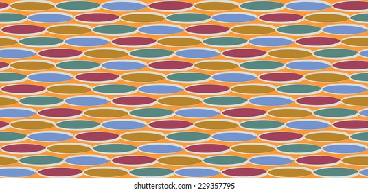 Colorful oval seamless pattern texture for decoration, fabric, background or wallpaper
