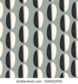 Colorful Ovals on beige. Terracotta Abstract Seamless Pattern. Modern Digital Design. Modern Fashion Scandinavian Style. Contemporary Colors and Design. 