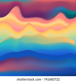 colorful overlap wave shape background