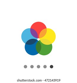 Colorful overlapping circles