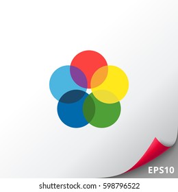 Colorful overlapping circles