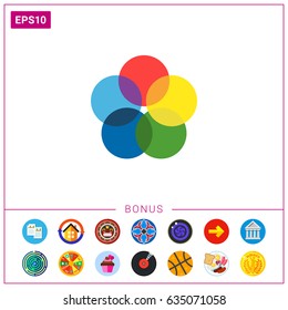Colorful overlapping circles
