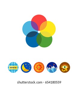 Colorful overlapping circles