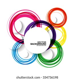 Colorful Overlapping Circles Design Background