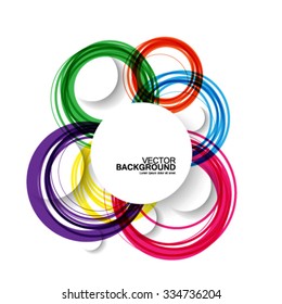 Colorful Overlapping Circles Design Background