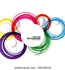 Colorful Overlapping Circles Design Background