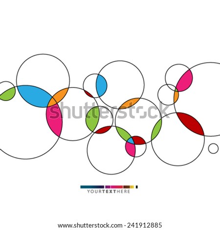 Colorful Overlapping Circles Design Background