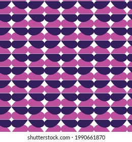 Colorful overlapping hearts vector pattern design, seamless background design