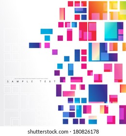 Colorful Overlapping Squares Background