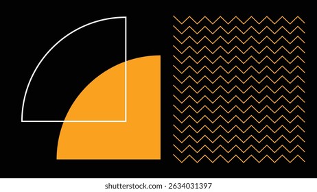 Colorful overlapping squares on a red zigzag backdrop. This vibrant geometric design offers a bold visual perfect for modern branding and digital projects.