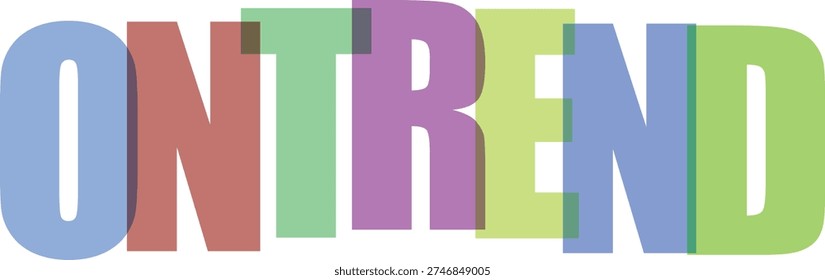 Colorful, overlapping text spells 