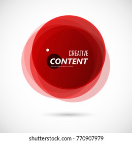 Colorful overlay round abstract shape on white background. Vector creative circles.