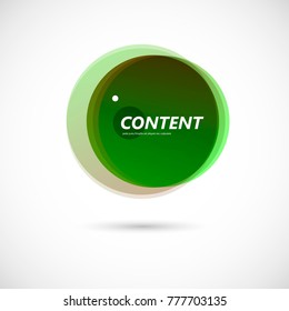 Colorful overlay round abstract shape on white background. Vector creative circles.
