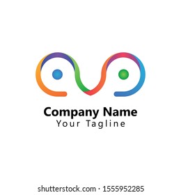 colorful owl eyes logo for tech company or education. clever owl logo