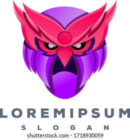 Colorful owl logo design ready to use