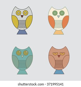 Colorful Owl Set