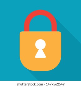 colorful padlock icon- vector illustration